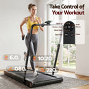 Everfit 4 in 1 Vibration Walking Pad Treadmill Under Desk Treadmills for Home Gym with App Control 380mm Black