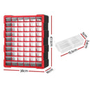 Giantz 60-Drawer Tool Storage Cabinet, Anti-Drop Hardware Organizer Storage Box
