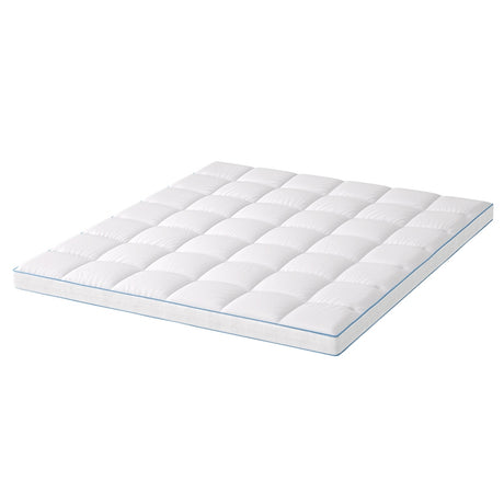 Giselle Bedding 1500GSM Bamboo Pillowtop Mattress Topper 10cm Thick Pad for Back Pain Relief, High Loft Cooling Underlay for Dorm & Guest Bed, 45cm Deep Pocket King