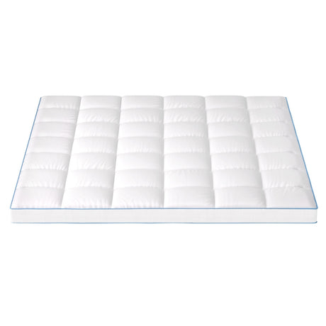 Giselle Bedding 1500GSM Bamboo Pillowtop Mattress Topper 10cm Thick Pad for Back Pain Relief, High Loft Cooling Underlay for Dorm & Guest Bed, 45cm Deep Pocket King