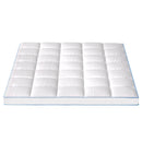 Giselle Bedding 1500GSM Bamboo Pillowtop Mattress Topper 10cm Thick Pad for Back Pain Relief, High Loft Cooling Underlay for Dorm & Guest Bed, 45cm Deep Pocket Queen