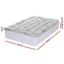 Giselle Bedding 1500GSM Pillowtop Mattress Topper Bamboo Mattress Pad for Back Pain Relief Washable 11cm Thick Bed Cover with 45cm Deep Pocket Double