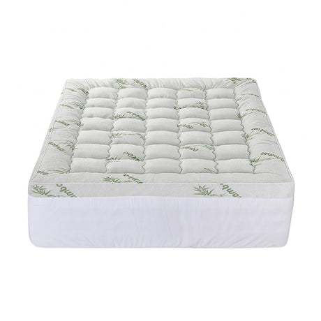 Giselle Bedding 1500GSM Pillowtop Mattress Topper Bamboo Mattress Pad for Back Pain Relief Washable 11cm Thick Bed Cover with 45cm Deep Pocket Queen