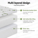 Giselle Bedding 1500GSM Pillowtop Mattress Topper Bamboo Mattress Pad for Back Pain Relief Washable 11cm Thick Bed Cover with 45cm Deep Pocket Queen