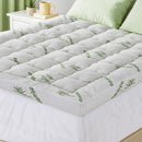 Giselle Bedding 1500GSM Pillowtop Mattress Topper Bamboo Mattress Pad for Back Pain Relief Washable 11cm Thick Bed Cover with 45cm Deep Pocket Queen