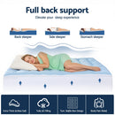 Giselle Bedding Pillowtop Mattress Topper 5cm Reversible Cooling & Soft Coral Fleece Pad for Back Pain Relief, Washable Skin-friendly Bed Protector with 45cm Deep Pocket King