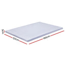 Giselle Bedding Natural Latex Mattress Topper, 7-Zone Pressure Relief Bed Pad for Back Pain, Ice Silk Cooling Cover for Hot Sleepers, 5cm Firm Support, Double