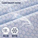 Giselle Bedding Natural Latex Mattress Topper, 7-Zone Pressure Relief Bed Pad for Back Pain, Ice Silk Cooling Cover for Hot Sleepers, 5cm Firm Support, Double