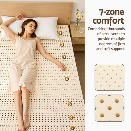 Giselle Bedding Latex Mattress Topper 7.5cm Doule