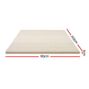 Giselle Bedding Latex Mattress Topper, 5cm Thick Cooling Bed Pad for Side Sleepers Pain Relief, 7 Zone Foldable Mat with Washable Cover for Guest Room Bedroom King
