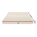 Giselle Bedding Latex Mattress Topper, 7.5cm Thick 7-Zone Pressure Relief Bed Pad with Washable Cover, Cooling Breathable Mat for Side Sleepers & Back Pain, Beige King
