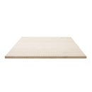Giselle Bedding Latex Mattress Topper, 5cm Thick Cooling Bed Pad for Side Sleepers Pain Relief, 7 Zone Foldable Mat with Washable Cover for Guest Room Bedroom Queen
