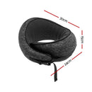 Wanderlite Travel Pillows for Airplanes Ergonomic Memory Foam Neck Pillow, Breathable & Washable Cover, Travel Bag Included, Airplane Pillow for Airplane, Car, Office and Home, Dark Grey