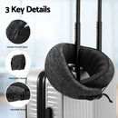 Wanderlite Travel Pillows for Airplanes Ergonomic Memory Foam Neck Pillow, Breathable & Washable Cover, Travel Bag Included, Airplane Pillow for Airplane, Car, Office and Home, Dark Grey