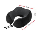 Wanderlite Travel Pillow for Airplanes Memory Foam Neck Pillows for Traveling, Soft & Washable Cover with Storage Bag, Portable Plane Accessories for Airplanes Offices Cars, Black