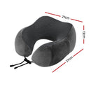 Wanderlite Travel Pillow for Airplanes Memory Foam Neck Pillows for Traveling, Soft & Washable Cover with Storage Bag, Portable Plane Accessories for Airplanes Offices Cars, Grey