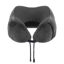 Wanderlite Travel Pillow for Airplanes Memory Foam Neck Pillows for Traveling, Soft & Washable Cover with Storage Bag, Portable Plane Accessories for Airplanes Offices Cars, Grey