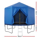 Everfit 12FT Kids Trampoline with Blue Tent Cover Ladder Rebounder Outdoor Toys