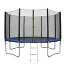 Everfit 12FT Kids Trampoline with Blue Tent Cover Ladder Rebounder Outdoor Toys