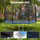 Everfit 12FT Kids Trampoline with Blue Tent Cover Ladder Rebounder Outdoor Toys