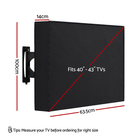 Artiss 40-43 Inch TV Cover Waterproof Outdoor Patio Flat Television Protector