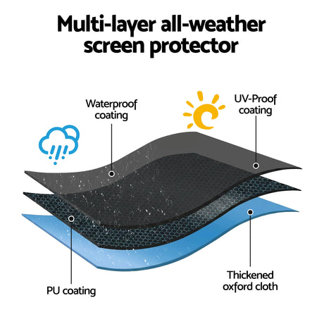 Artiss 55-58 Inch TV Cover Waterproof Outdoor Patio Flat Television Protector