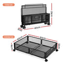 Artiss 4X Under Bed Storage Containers Metal Boxes Quilt Organiser with Wheels