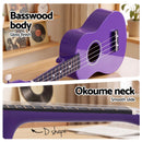 Alpha 21 Inch Ukulele Soprano Beginner Acoustic Small Guitar Kids Strings Purple