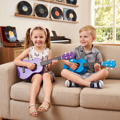 Alpha 21 Inch Ukulele Soprano Beginner Acoustic Small Guitar Kids Strings Purple