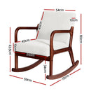 Artiss Rocking Armchair Nursing Chair Corduroy Beige