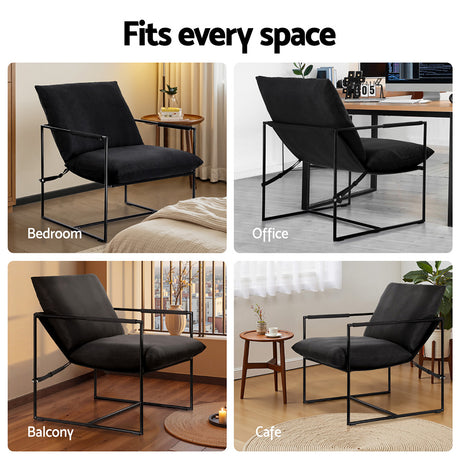 Artiss Armchair Lounge Chair Sling Black
