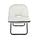 Artiss Foldable Chair 2-In-1 Armchair Lounge Chair Portable White