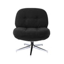 Artiss Swivel Chair Nursing Armchair Lounge Corduroy Steel Star Base Black