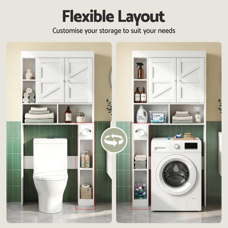 Artiss Bathroom Storage Cabinet Over The Toilet Organiser Laundry Shelf Holder