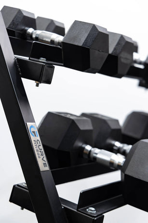 6 Pairs Hex Dumbbells PLUS Dumbbell Rack (210 kg | 5kg-30KG | 1.1m 3-tier Rack)