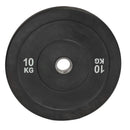 Black Olympic Bumper Plates - 100kg kit PLUS Olympic Barbell (2.2m | 20kg)