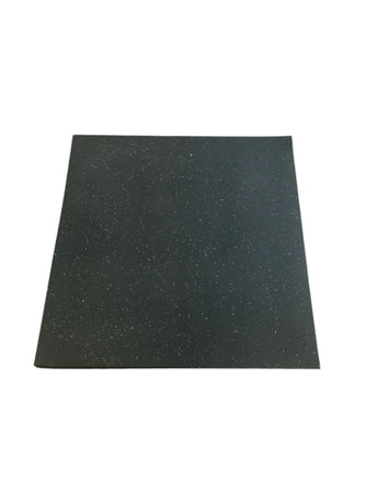 Rubber Gym Mats - Plain Black with White Speckles (15mm x 1m x 1m)