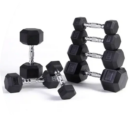 Rubber Hex Dumbbells 2X15 kg