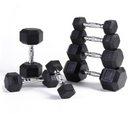 Rubber Hex Dumbbells 2X5 kg