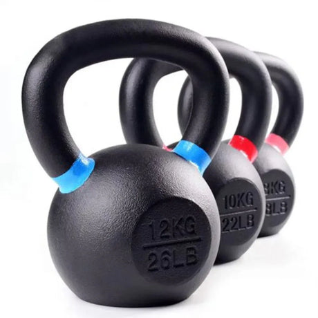 Cast Iron Vinyl Kettlebells (Colour-Marked) 16 Kg