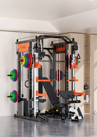 SmartFit M1 Ultra Leg Press and Chest Fly Multi Functional Training Smith Machine Home Gym with 140kgs pin loaded package