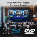 Laser Blu-Ray Player with Multi Region Playback