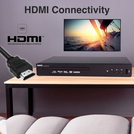 Laser Blu-Ray Player with Multi Region Playback