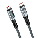 Laser 240W USB-C to USB-C LCD Braided Cable 1M