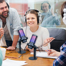 Laser RGB Streaming Microphone with Headphone Jack