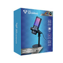 Laser RGB Streaming Microphone with Headphone Jack