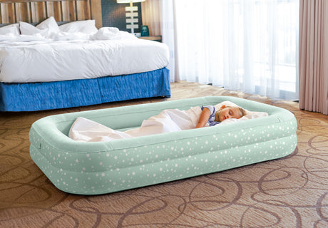 Intex Kidz Inflatable Travel Bed set with Hand Pump - Stars. Great for Travel 66810