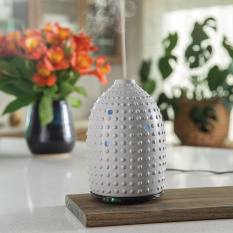 Gray Hobnail Ultrasonic Aroma Diffuser