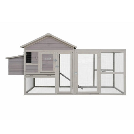 Samland Wooden Outdoor Chicken Coop with Nesting Box, Large Run & Waterproof Roof