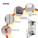 Samland Outdoor Wooden Cat Enclosure Catio with Wheels, Double Cat Houses & Roof